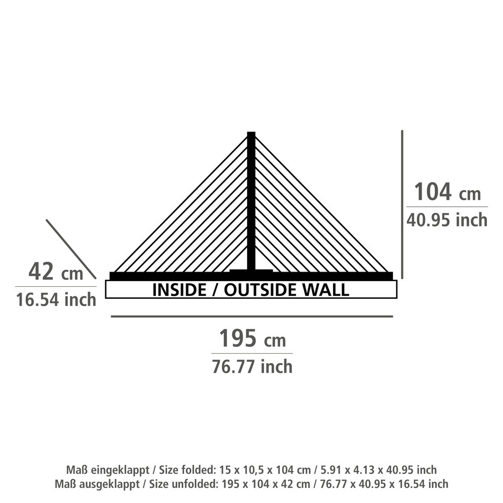 Wandwäschespinne  Aluminium