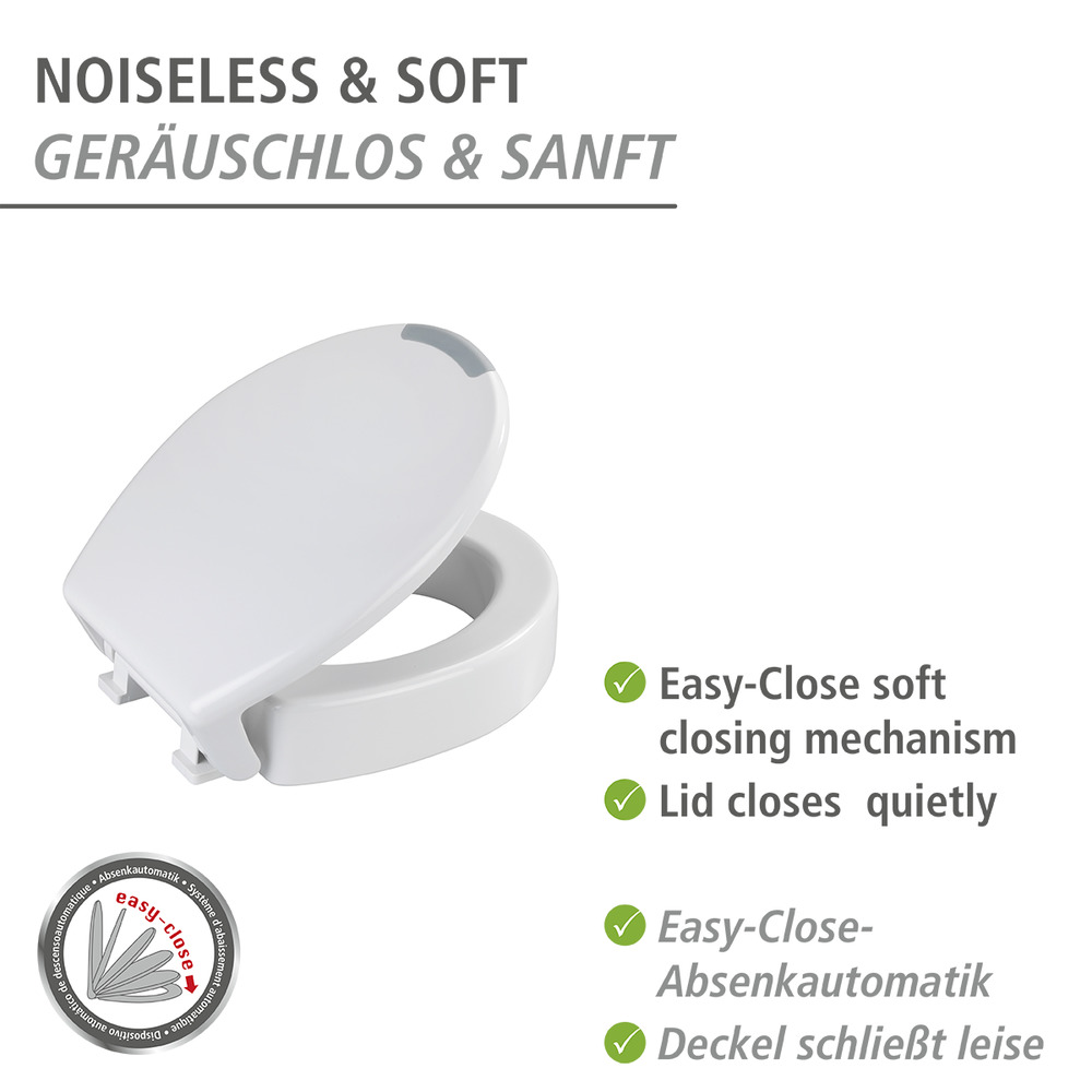 WC-Sitz Secura Comfort L  aus antibakteriellem Duroplast mit Sitzfläche