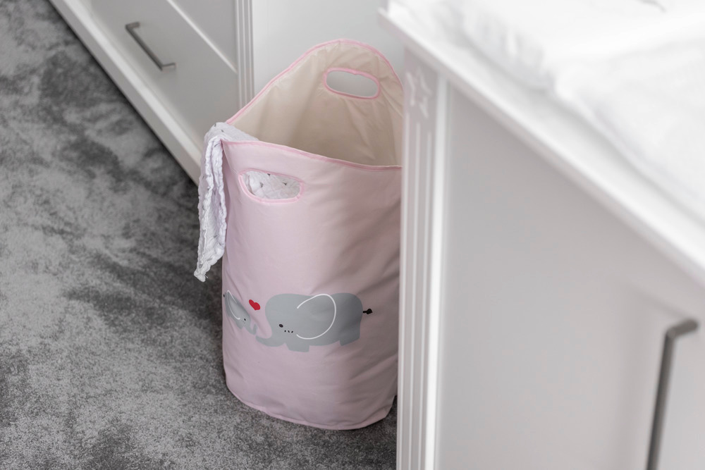 Wäschesammler Mod. Kids Elli  Wäschekorb, 24 l, rosa