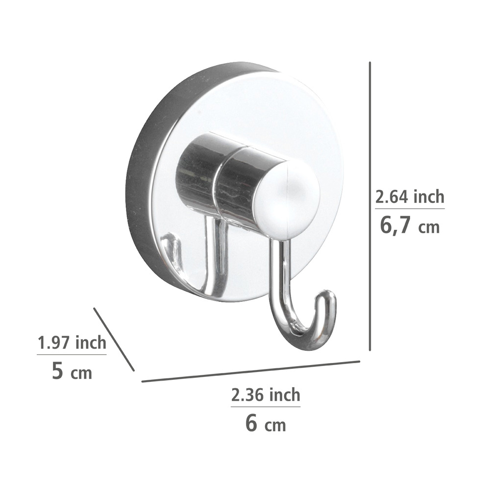 Vacuum-Loc® Eckablage Mod. Bari + Haken, 3-tlg.  Befestigung ohne bohren