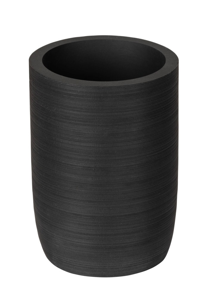 Zahnputzbecher Mod. Altavalle, schwarz, Polyresin, Ø8x10,5 cm  rutschfeste unterseite für stabilität