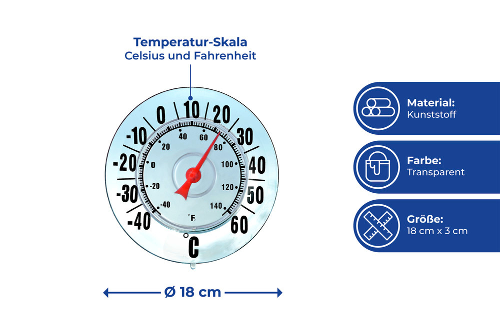 Außen-Thermometer  Ø 18 cm