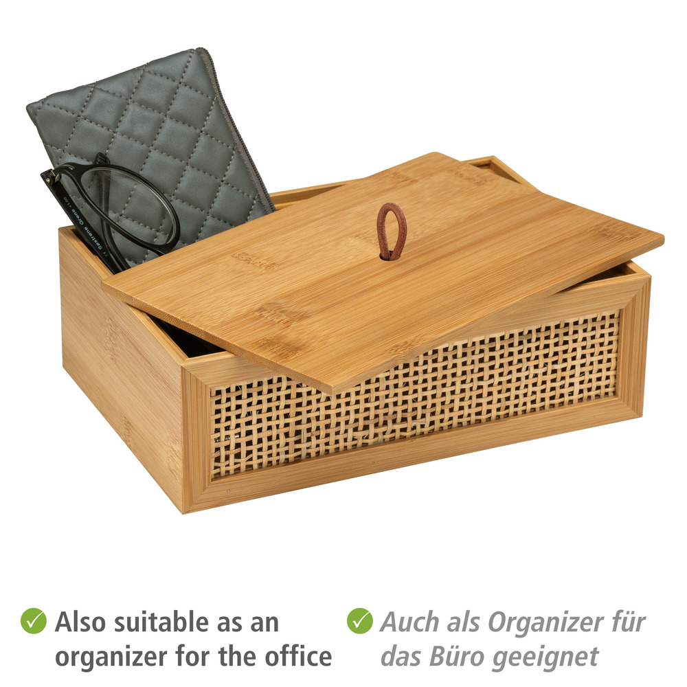 Badbox Allegre L mit Deckel  aus Bambus und Rattan