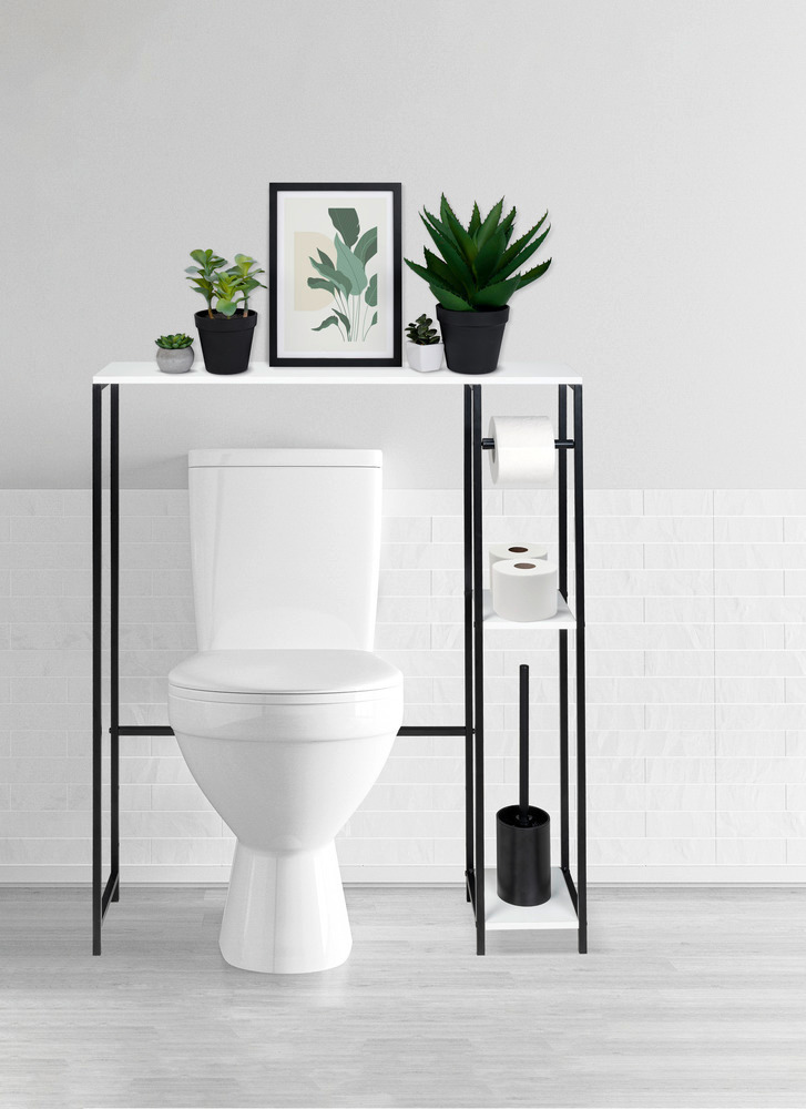 Toiletten-Regal Mod. Molveno  mit WC-Garnitur