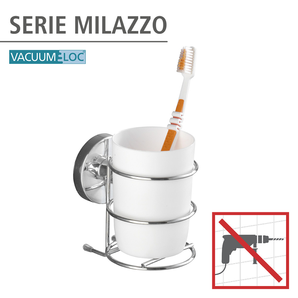 Vacuum-Loc® Zahnputzbecher Mod. Milazzo  Befestigen ohne bohren