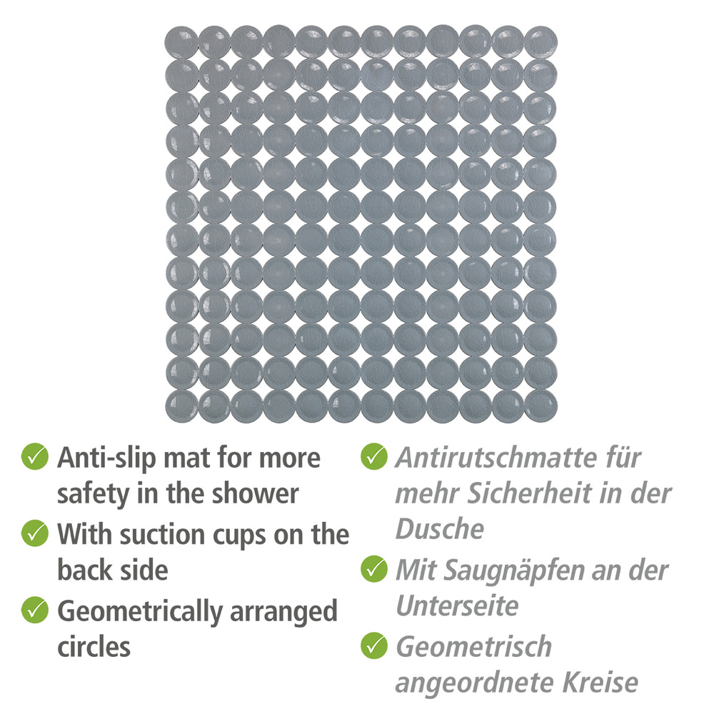 Duscheinlage Mod. Belem Grau  54 x 54 cm